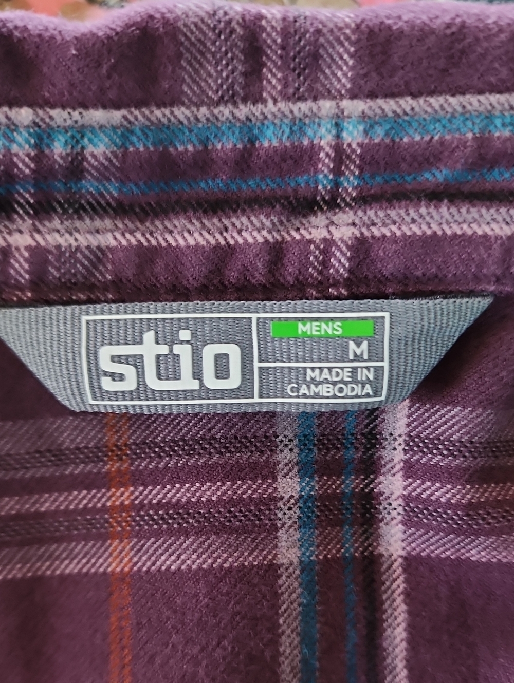 Stio Purple Plaid Button-Down Casual Shirt - Picture 6 of 9